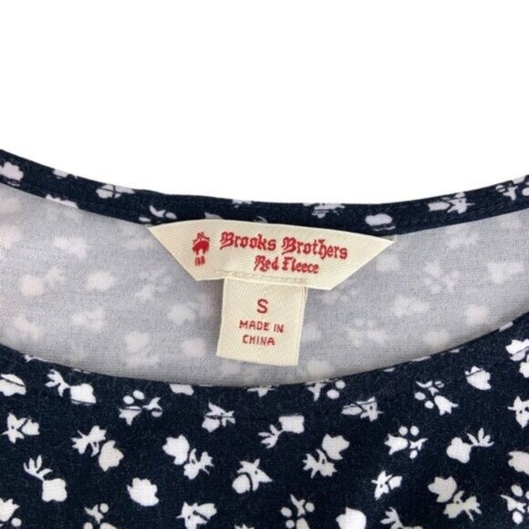 Brooks Brothers Blue Floral Jersey Sheath Mini Dress - Picture 3 of 8